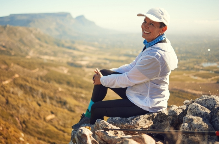 Woman on a mountain